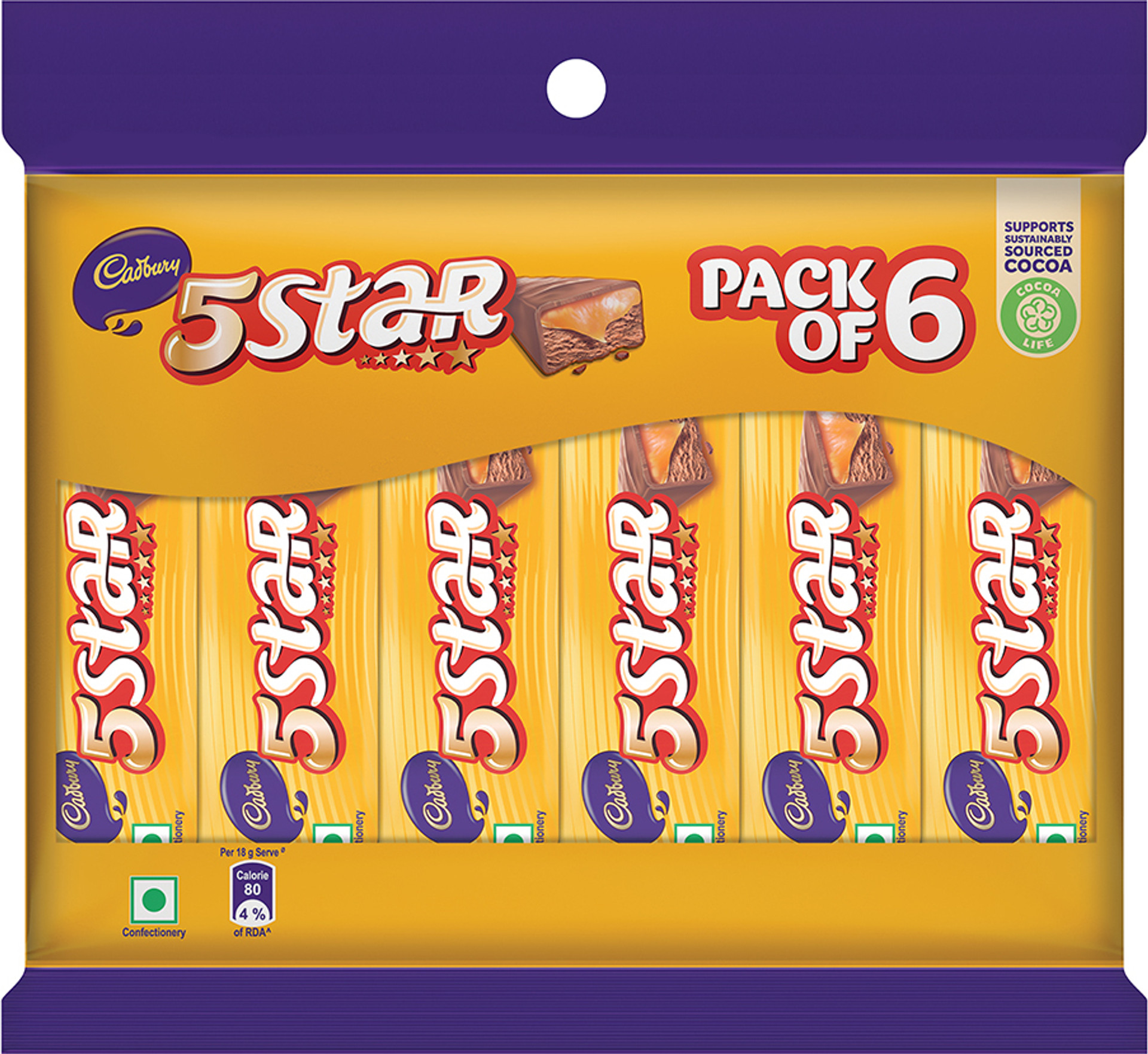 Cadbury 5 Star Kitted Pack Chocolate Bars (96 g)